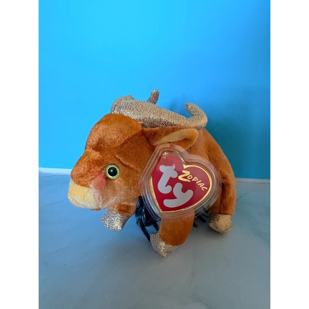 Ty Beanie Baby The Ox Chinese Zodiac Plush Stuffed Animal Toy 2000 6 Inch NEW